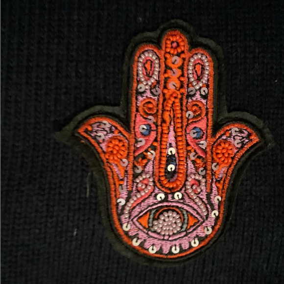 Cinq de Sept wool blend sweater with patches size medium - Picture 6 of 6